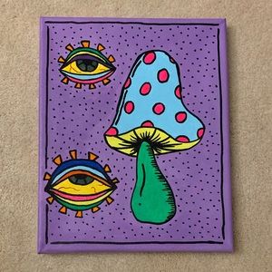 Original mushroom and eye painting!!
